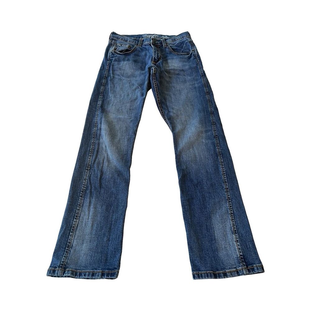 Wrangler Retro Mens Slim Straight Leg Jeans 30x32 Medium Wash 10WLT88BZ Blue